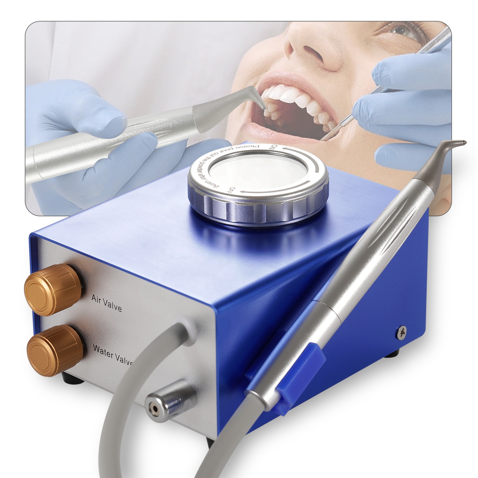 Teeth Whitening Device - M4 歯科用サンドブラストマシン エアポリッシャー フローエア ウォータープロフィー 歯の洗浄装置