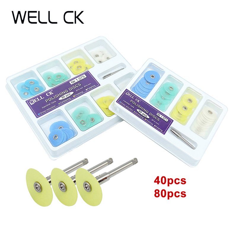 Whitening Teeth Dentist - よく CK 40/80 個歯科研磨ディスク総削減輪郭マンドレルストライプセット歯科材料歯のホワイトニング
