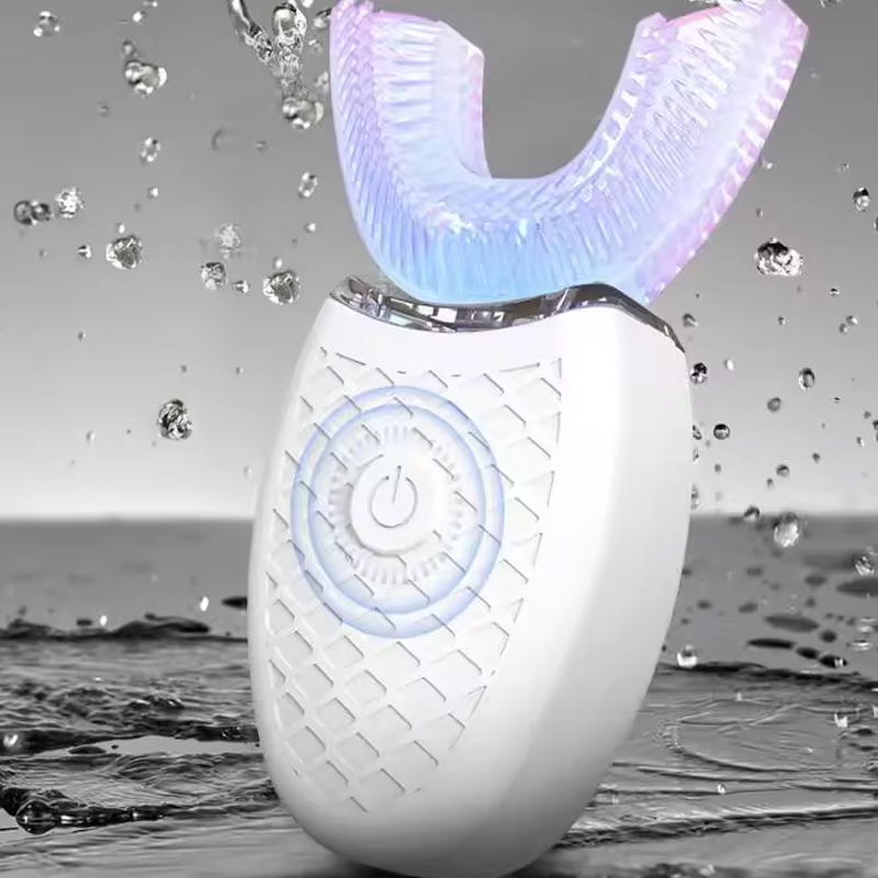 Teeth Whitening Device - 柔らかい毛 U 字型スマート歯ホワイトニング防水プロフェッショナル充電式自動歯ブラシセット