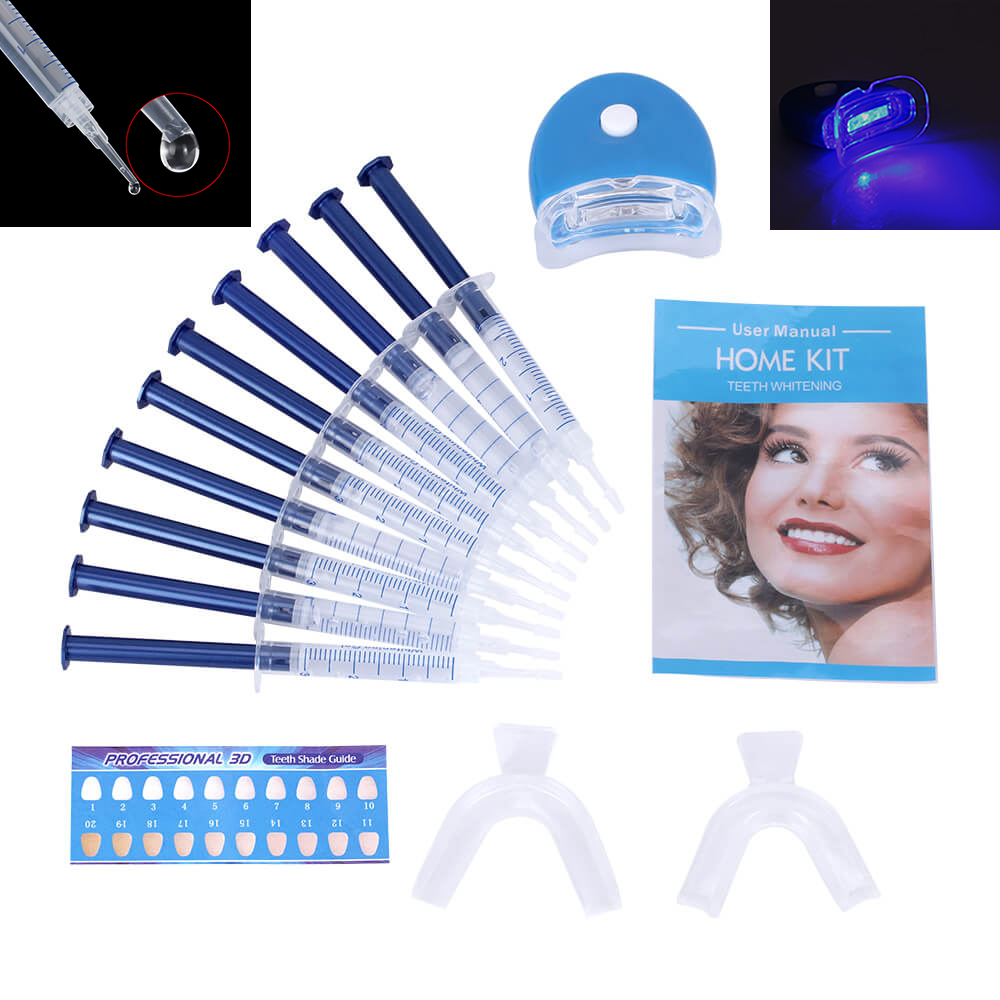 Teeth Whitening Device - 1 セット歯のホワイトニング 44% 過酸化物歯科漂白システム口腔ケアジェルキット歯のホワイトナー新しい歯科白機器 LED ライト