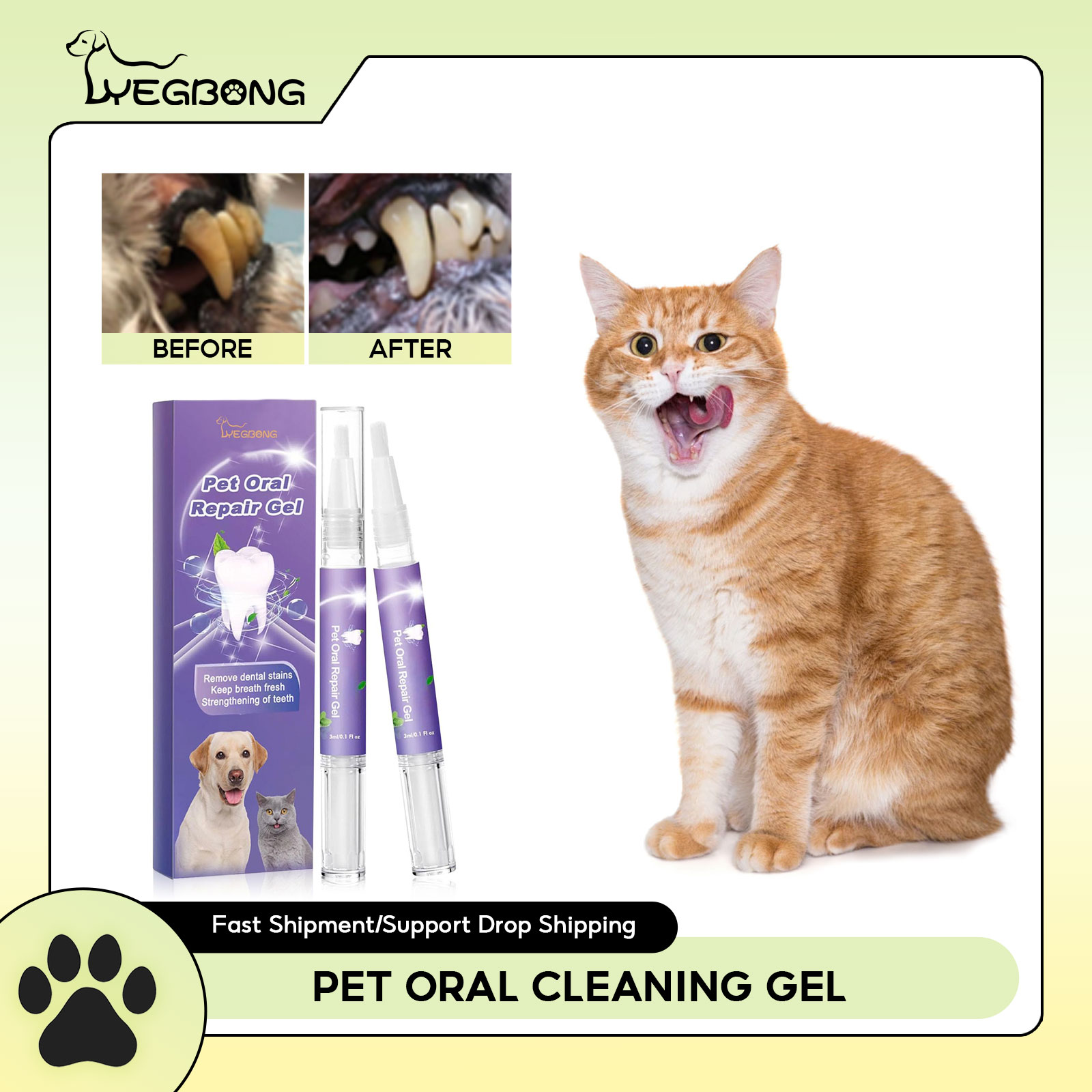 Teeth Whitening Foam - ペット口腔修復ジェル子犬歯石除去消臭剤白くする猫犬歯ステインリムーバーガムケアペットの歯のクリーニングジェル