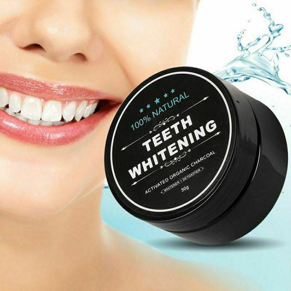 Whitening Powder Activated - 30 グラム歯のホワイトニングパウダー炭口腔ケア天然歯科クリーニング炭効果的な活性化衛生ホワイトナー口腔 Po Q1R0