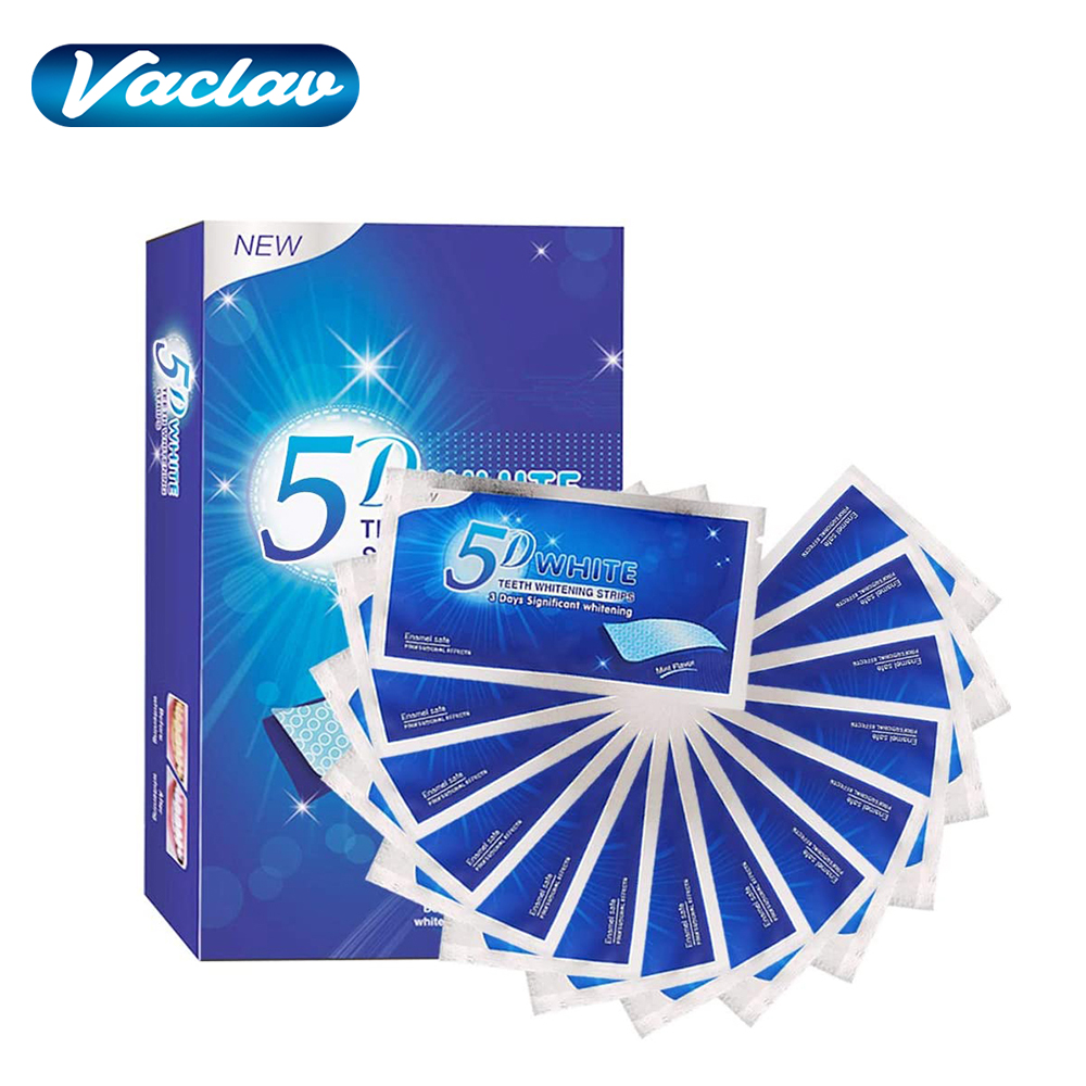 Teeth Whitening Foam - 5Dホワイトニングシート ホワイトニングジェル ホワイトストリップ 喫煙やコーヒーによる汚れを除去 効果的な家庭用歯のホワイトニングキット