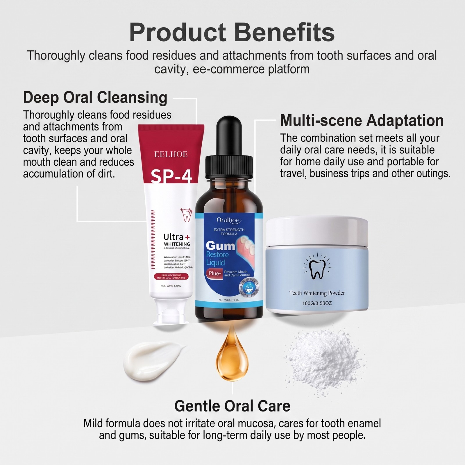 オーラルケアコンボセット ホワイトニング歯磨き粉 マウスウォ - Teeth Whitening Foam のレビューと価格