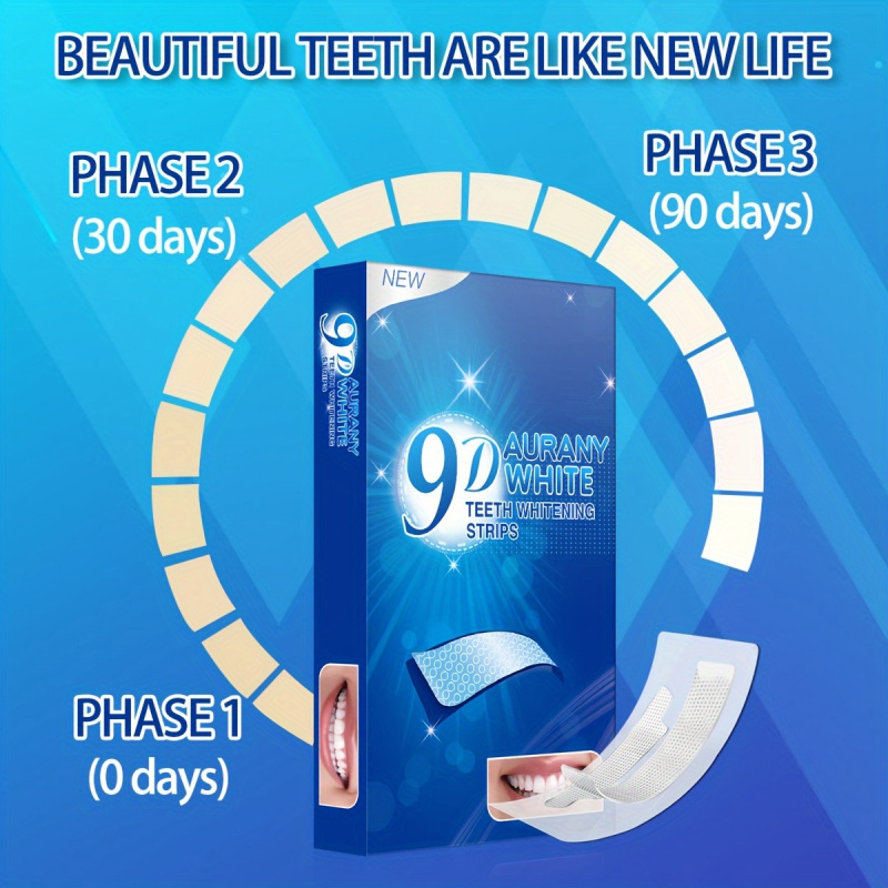 9D Aurany ホワイト歯ホワイトニング ストリップ 2 - Teeth Whitening Foam のレビューと価格