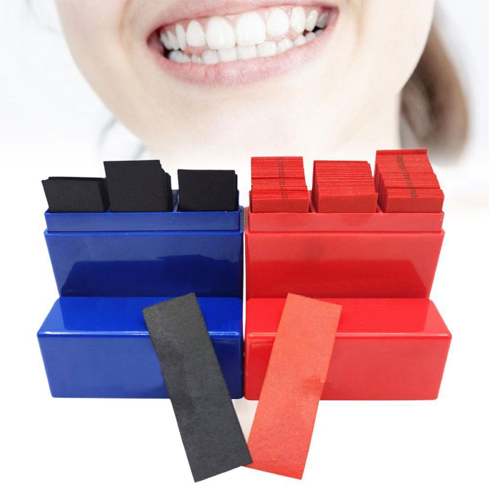 300枚入り 歯科用咬合紙 青赤両面 バイトストリップ 口腔 - Whitening Teeth Dentist のレビューと価格