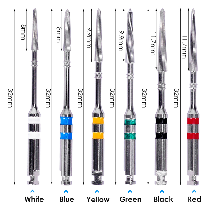 6本入り/箱 ステンレス製歯科用Uドリル 根管ファイル リー - Teeth Whitening Shade Guide のレビューと価格