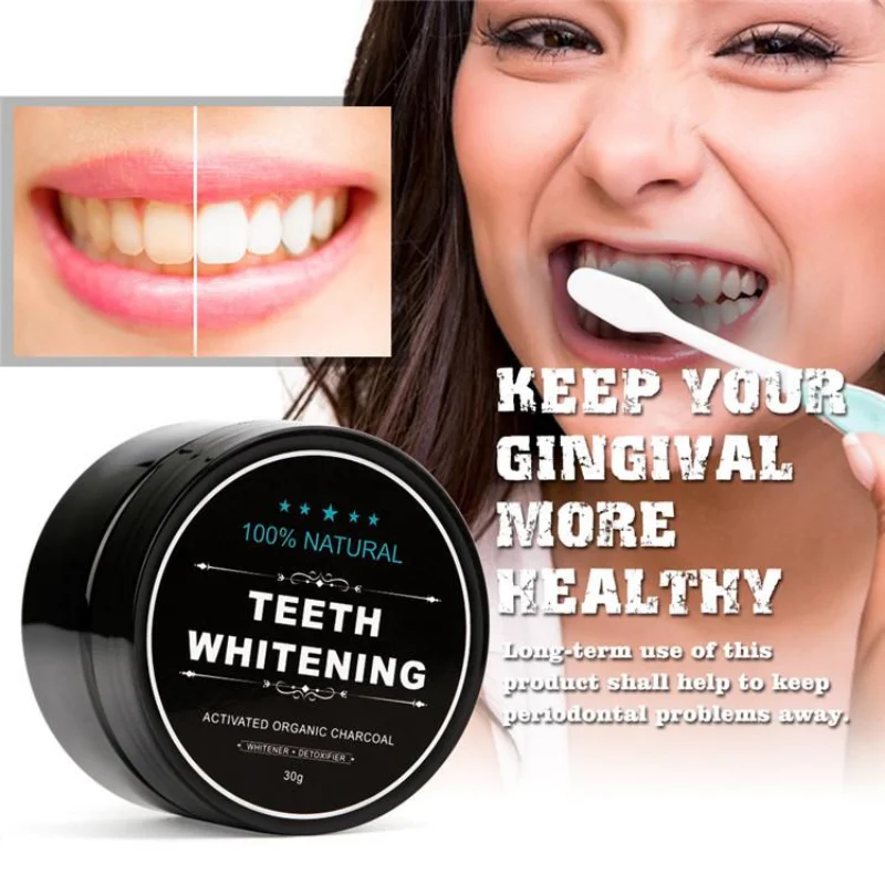 食品グレードの歯磨き粉、活性炭歯のホワイトニング製品、活性炭 - Whitening Powder Activated のレビューと価格