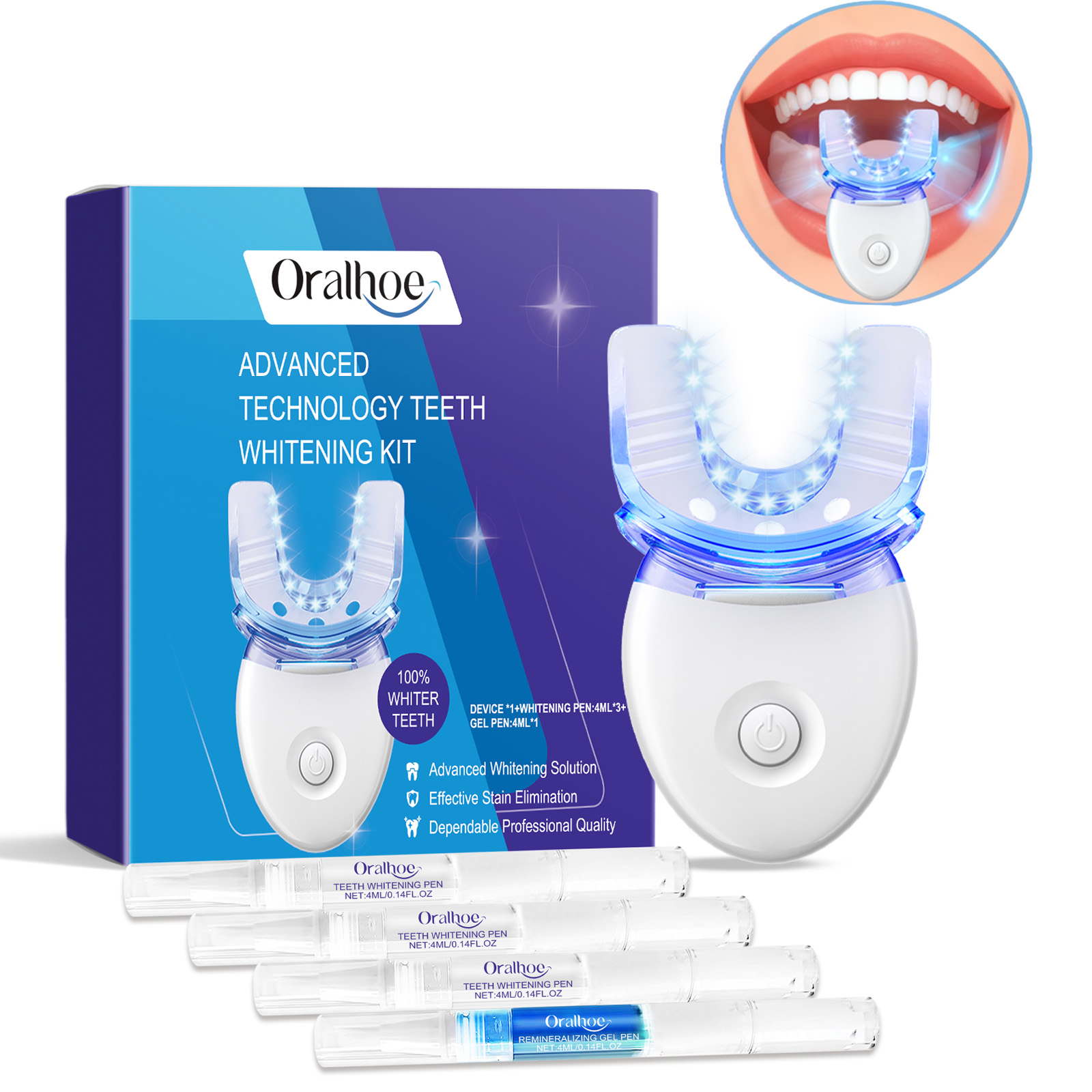 プロフェッショナルな歯のホワイトニングLEDライトキット、4 - Teeth Whitening Foam のレビューと価格