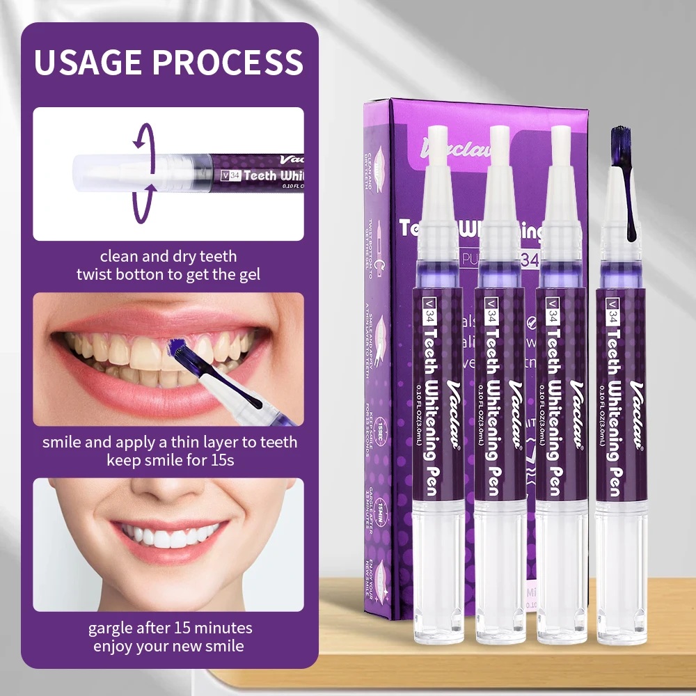 ヴァクヴァル V34 パープル歯ホワイトニングジェルペン、イ - Teeth Whitening Foam のレビューと価格